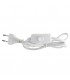 Cable Conexión plano + Interruptor (2x0.75mm) 1.5m Blanco