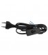 Cable Conexión plano + Interruptor (2x0.75mm) 1.5m Negro