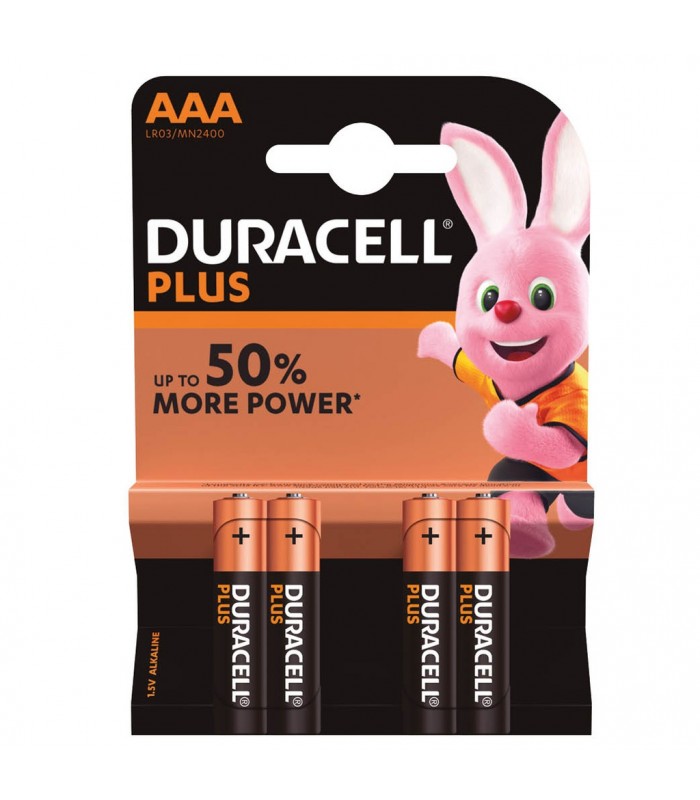 Pila Alkalina Duracell PLUS LR03 (AAA) Blister 4 uds.
