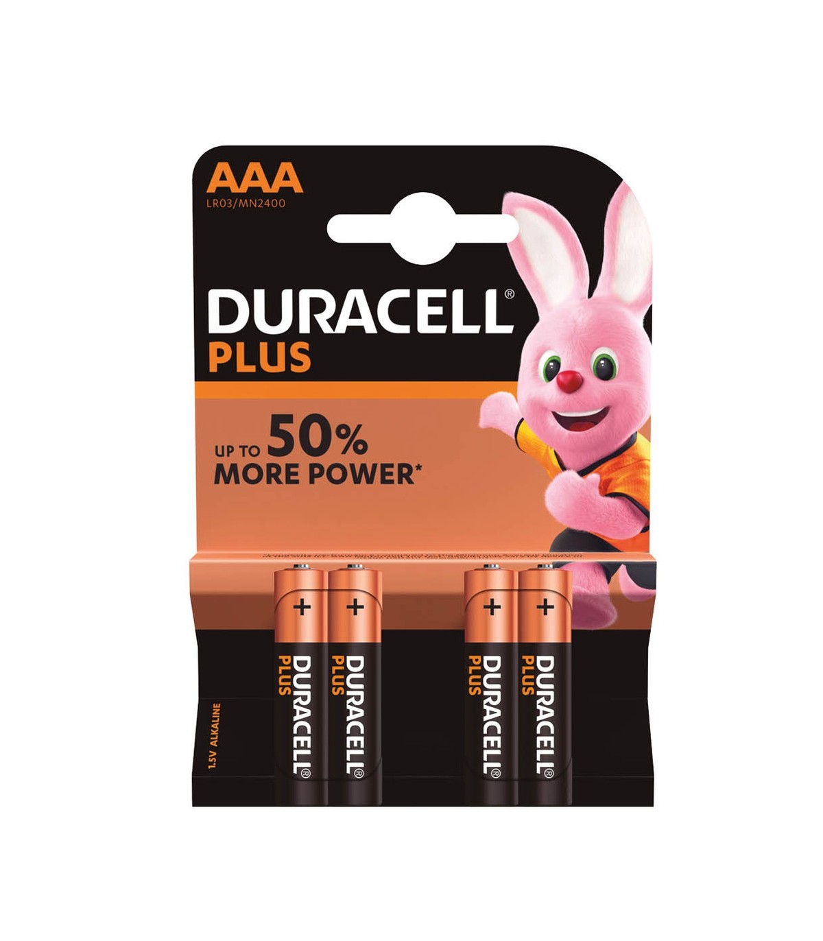 Pila Alkalina Duracell PLUS LR03 (AAA) Blister 4 uds.