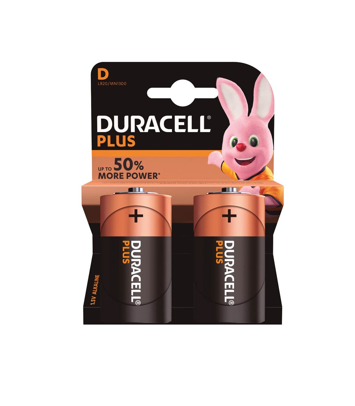 Pila Alkalina Duracell Plus LR20 (D) Blister 2 uds.