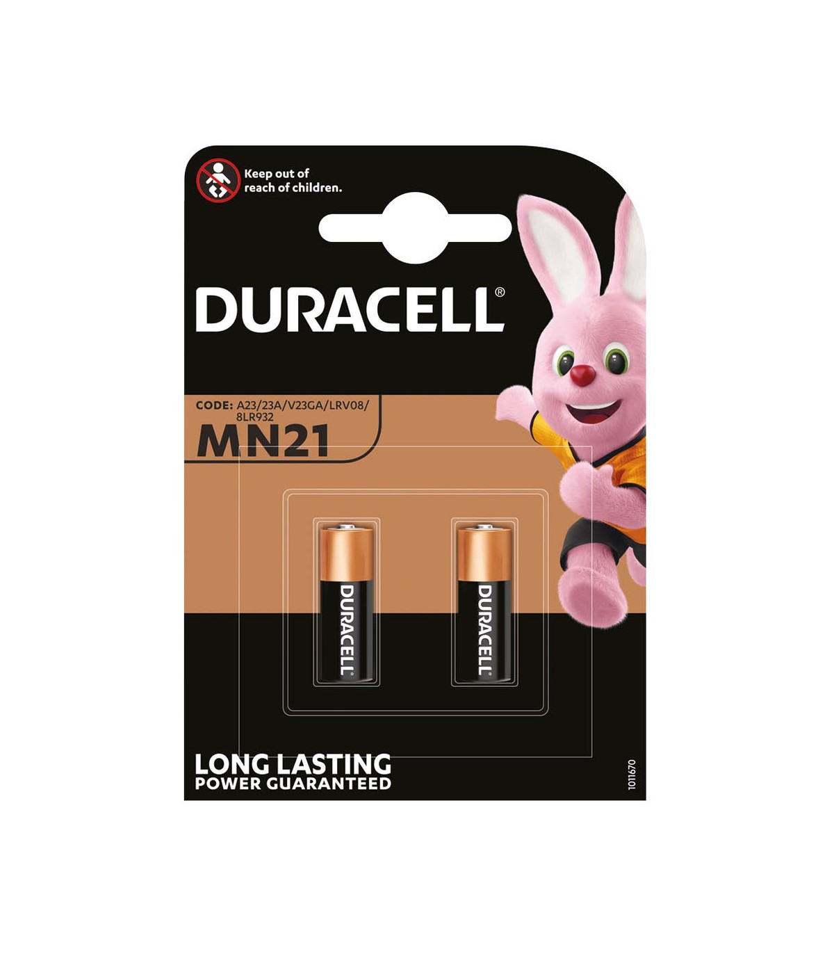 Pila Alkalina Duracell MN21 (3LR50) Blister 2 uds.