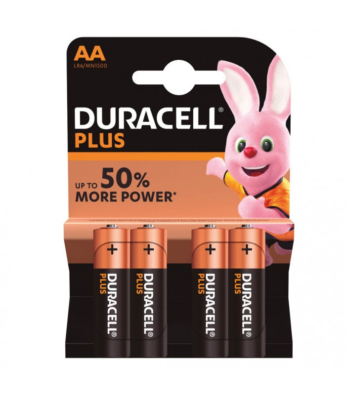 Pila Alkalina Duracell PLUS LR6 (AA) Blister 4 uds.