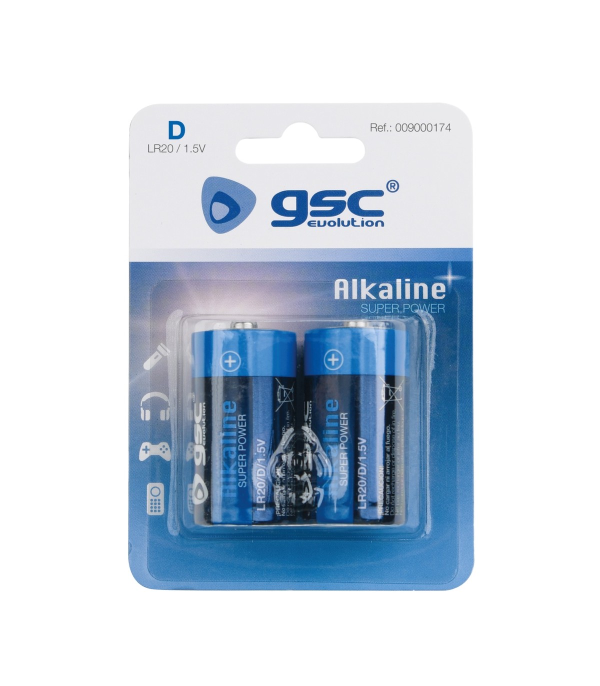 Pila Alkalina GSC LR20 (D) Blister 2 uds.