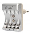 Cargador GSC Pilas Recargables AAA/AA/9V Ultrarrápido