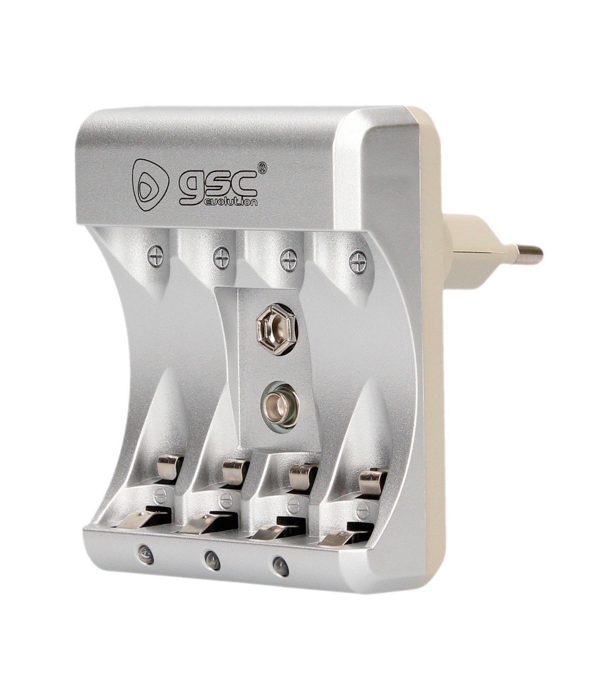 Cargador GSC Pilas Recargables AAA/AA/9V Ultrarrápido