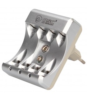 Cargador GSC Pilas Recargables AAA/AA/9V Ultrarrápido