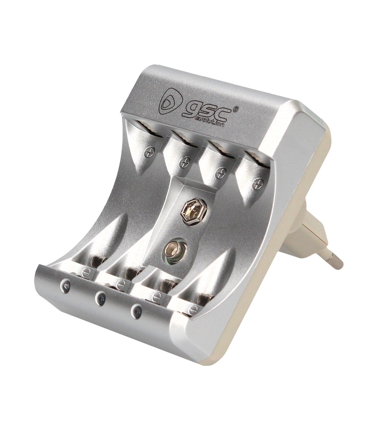 Cargador GSC Pilas Recargables AAA/AA/9V Ultrarrápido