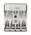 Cargador GSC Pilas Recargables AAA/AA/9V Ultrarrápido
