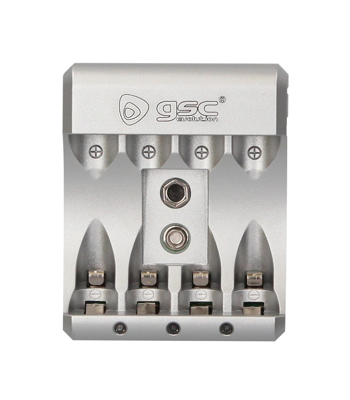 Cargador GSC Pilas Recargables AAA/AA/9V Ultrarrápido