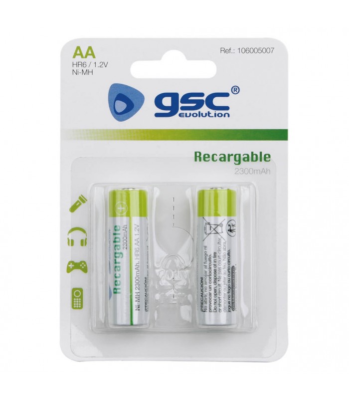 Pila Recargable HR6 (AA) 1,2V 2300mAh Blister 2 uds.