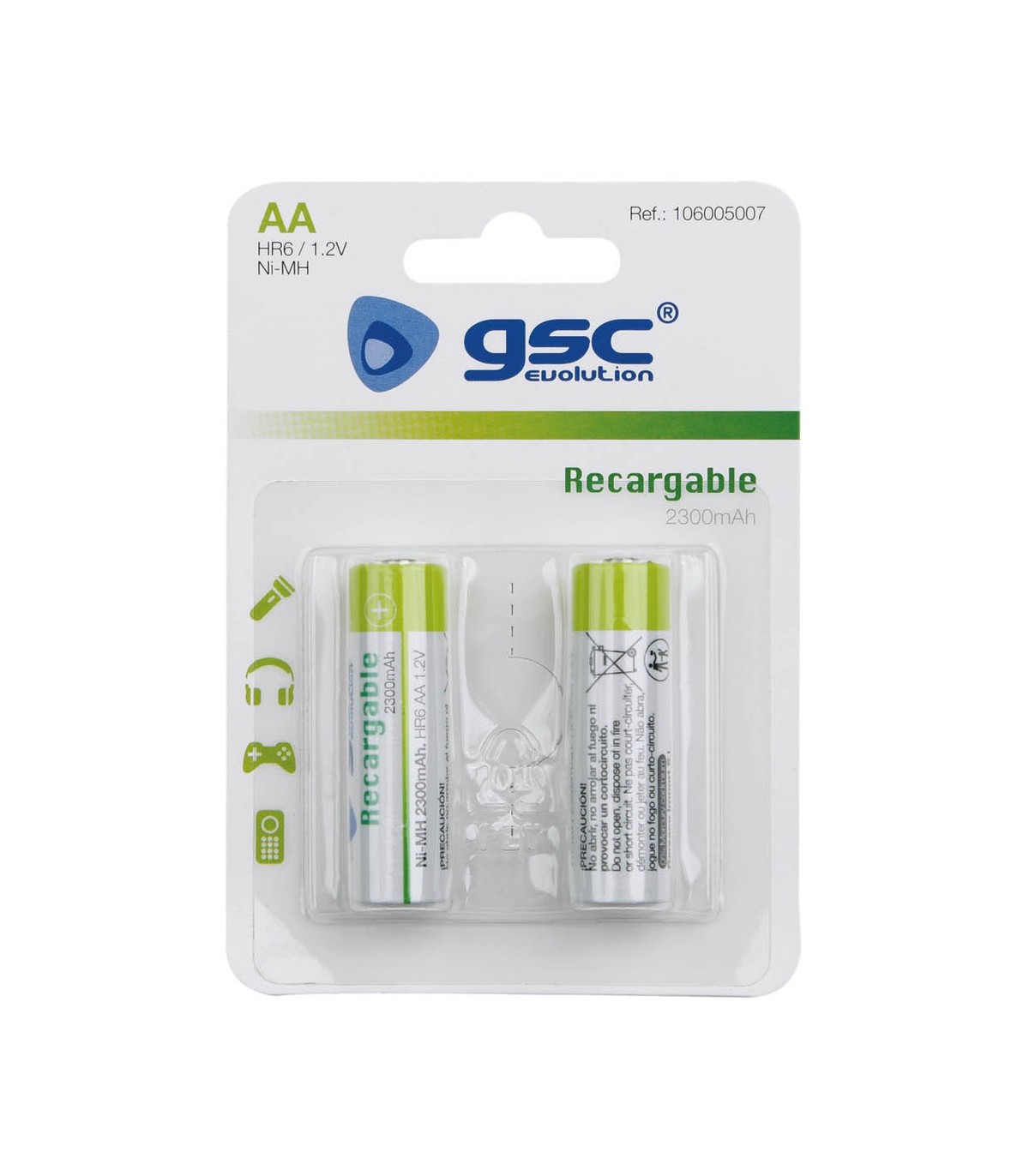 Pila Recargable HR6 (AA) 1,2V 2300mAh Blister 2 uds.