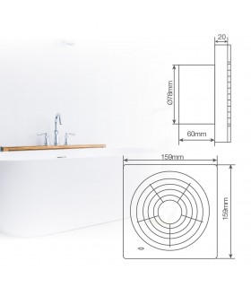 Extractor NAGOD 10W Ø80mm Caudal 70M3/H 230V