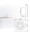 Extractor NAGOD 10W Ø80mm Caudal 70M3/H 230V