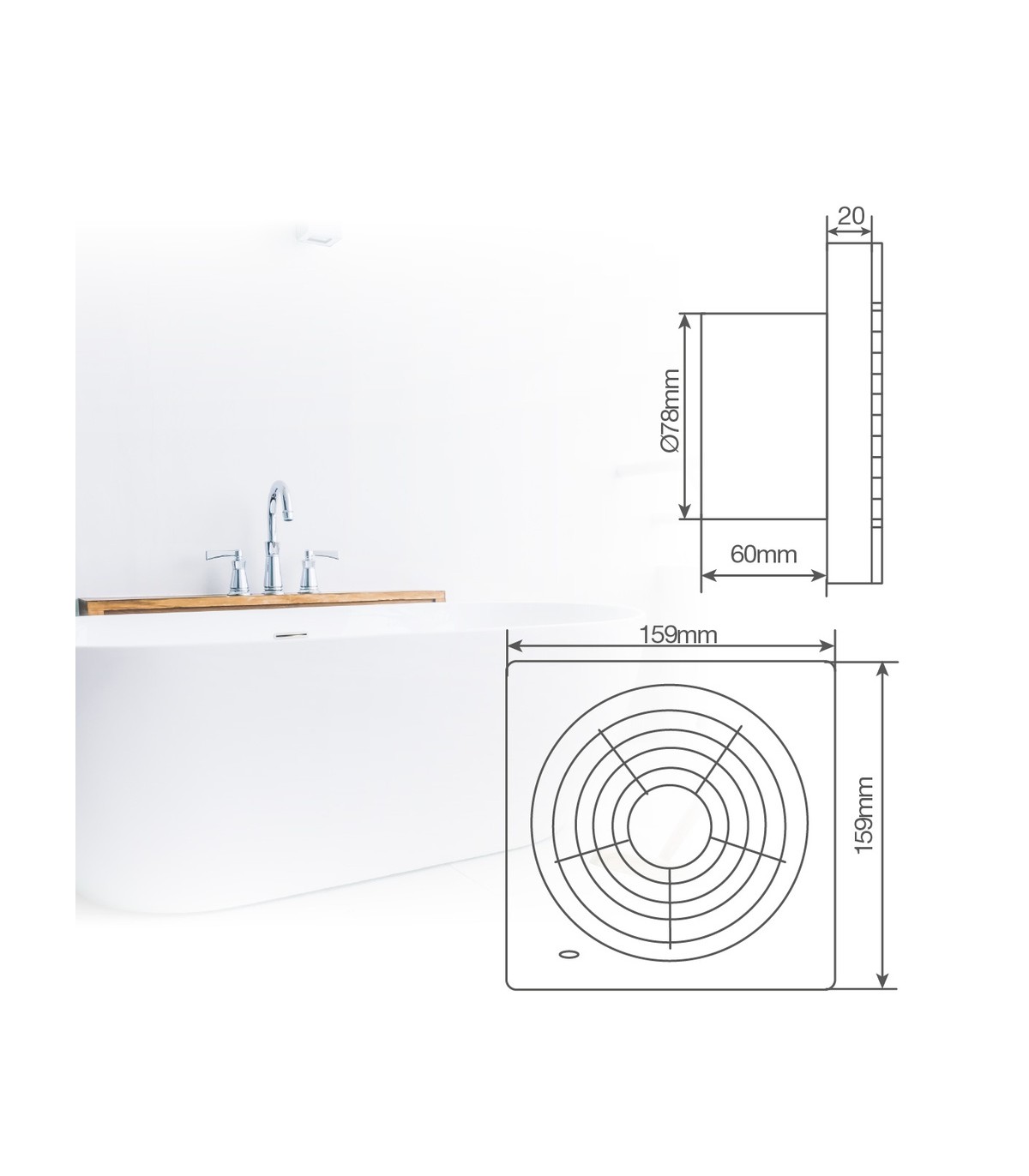 Extractor NAGOD 10W Ø80mm Caudal 70M3/H 230V