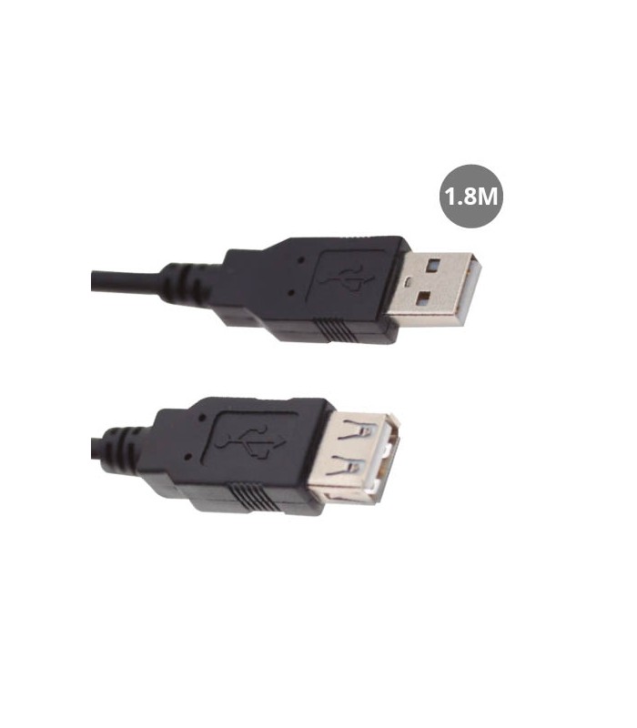 Cable USB-A macho a USB-A hembra 2.0 - 1.8M
