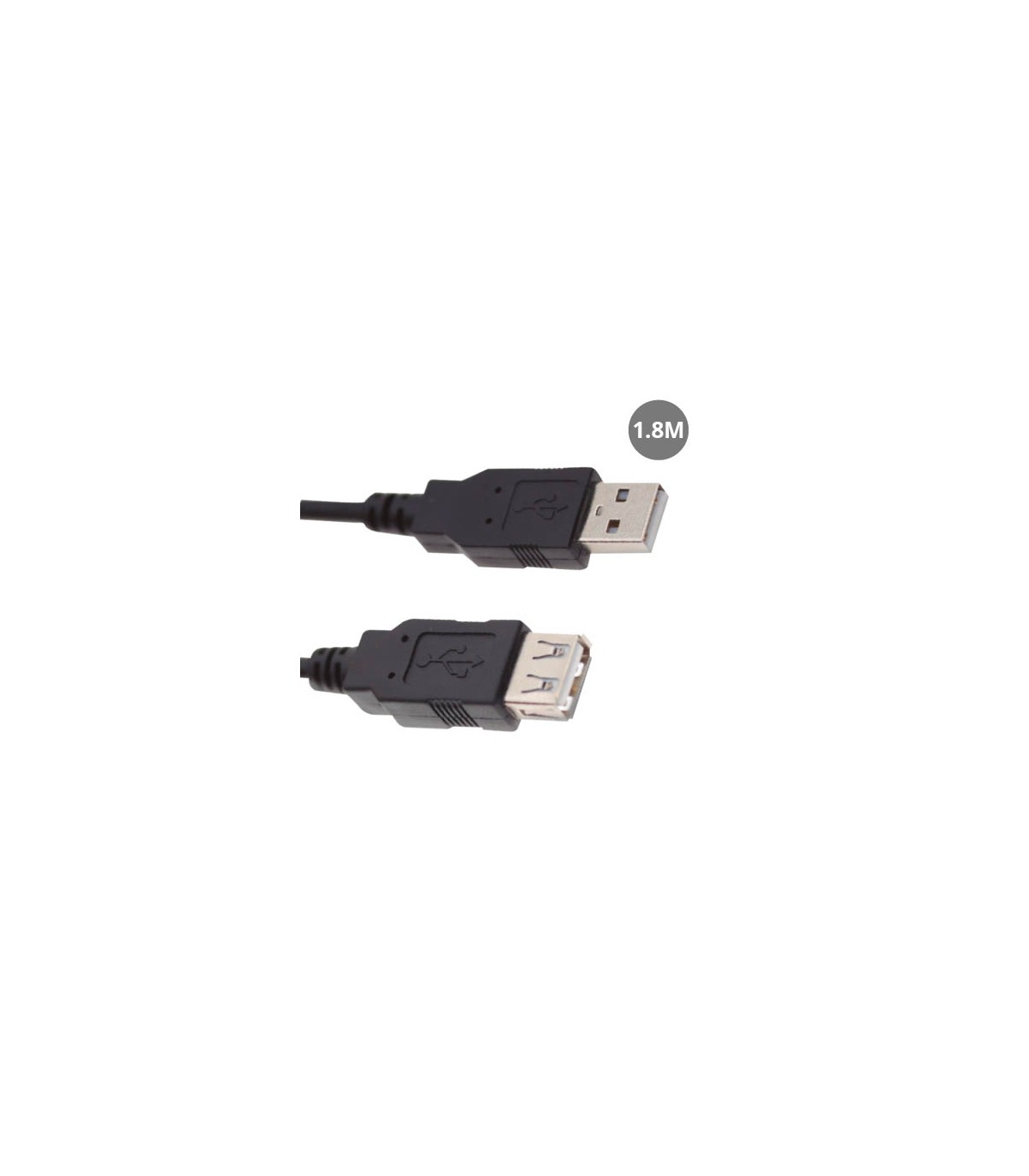 Cable USB-A macho a USB-A hembra 2.0 - 1.8M