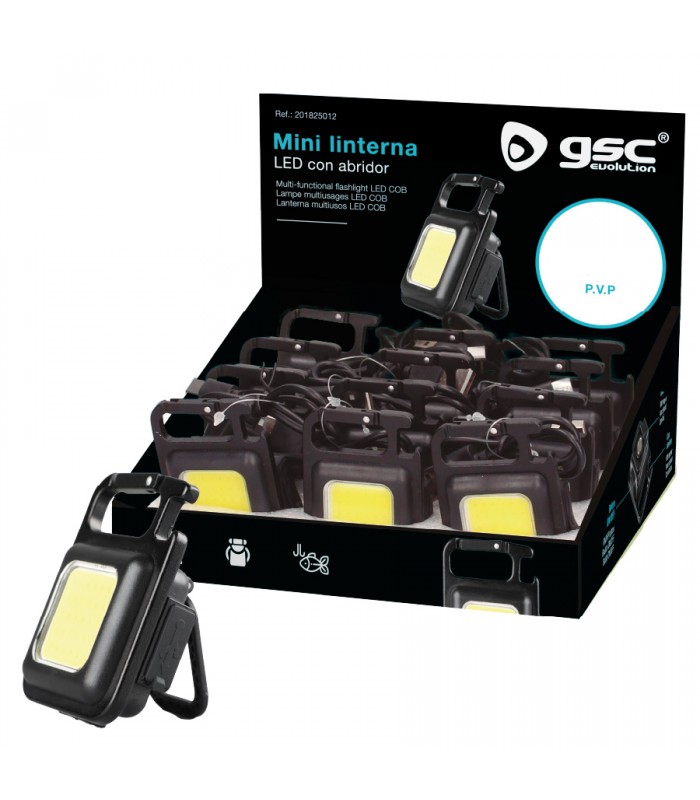 Linterna LED con abridor 3W 350Lm Recargable