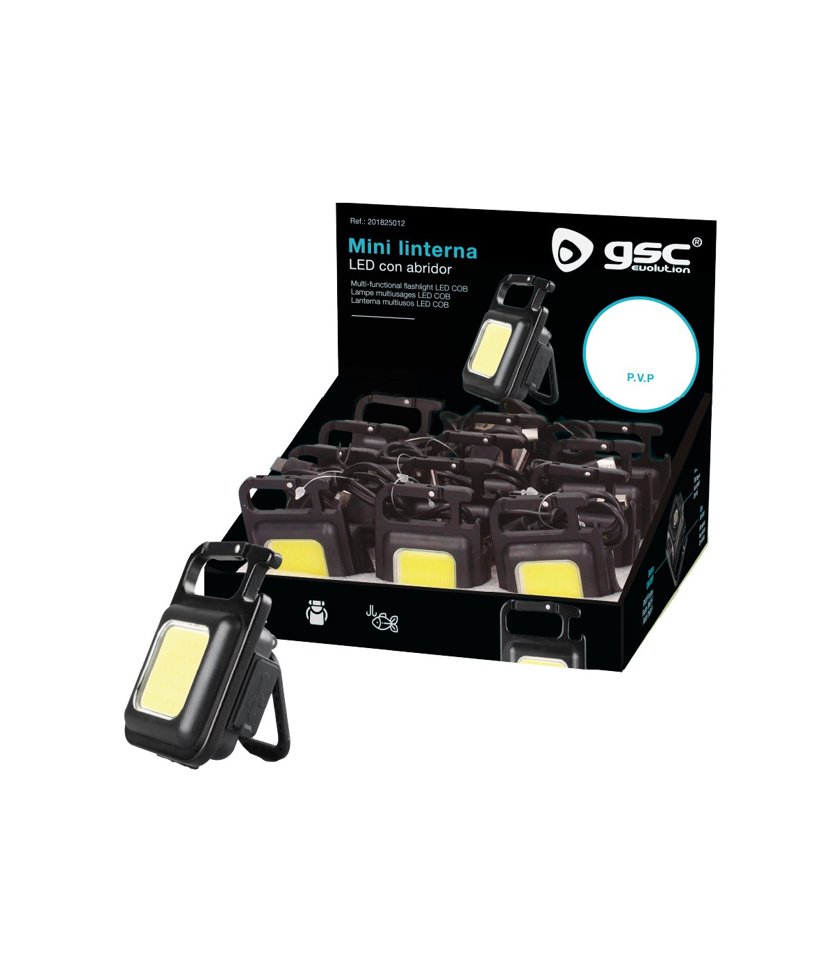Linterna LED con abridor 3W 350Lm Recargable