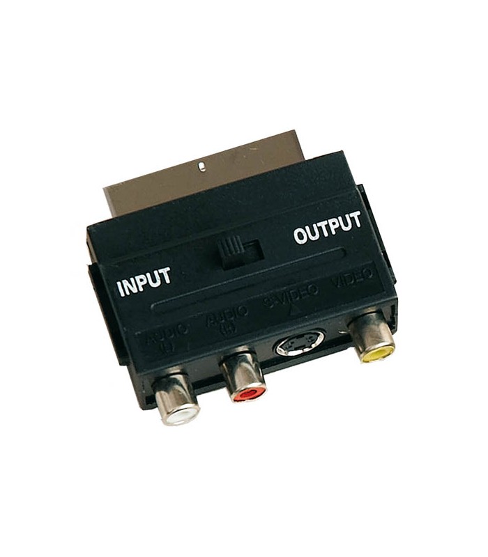 Adaptador AV/S-VHS Euro M a 3RCA H+mini4pins+Int IN/OUT
