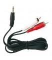 Conexión audio-estéreo JACK Macho 3.5mm a 2RCA Macho 1.5M
