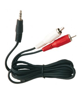 Conexión audio-estéreo JACK Macho 3.5mm a 2RCA Macho 2.5M