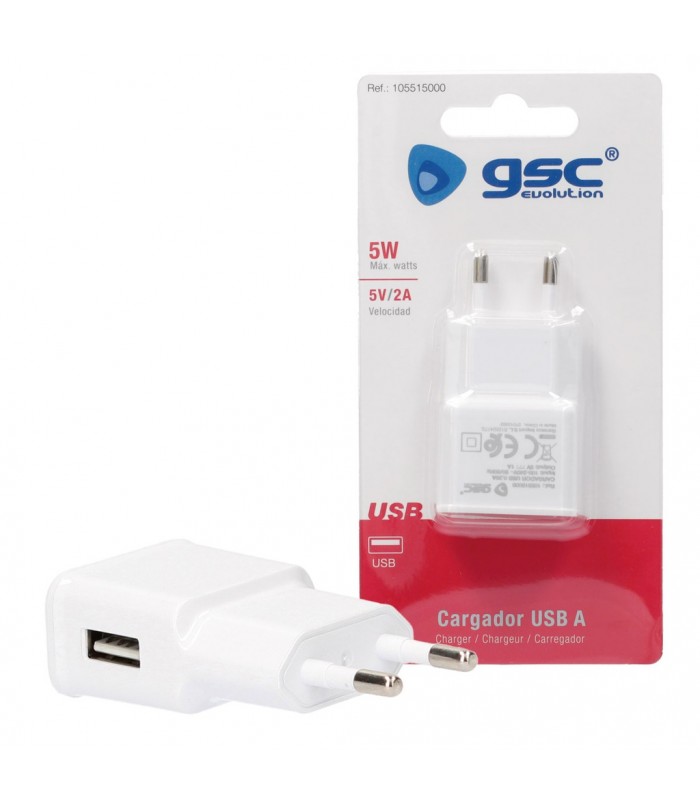 Cargador 230V A USB Tipo A 5V/2A 5W