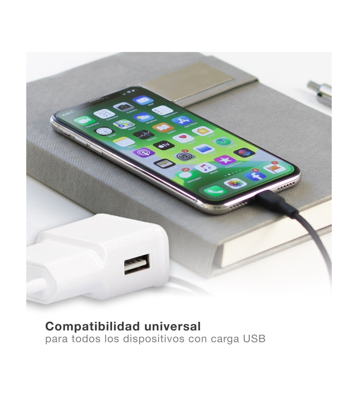 Cargador 230V A USB Tipo A 5V/2A 5W