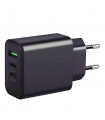 Cargador 230V a 3 USB: 1xQC3.0 + 2xTipo C 5V/3A 40W
