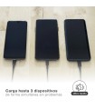 Cargador 230V a 3 USB: 1xQC3.0 + 2xTipo C 5V/3A 40W
