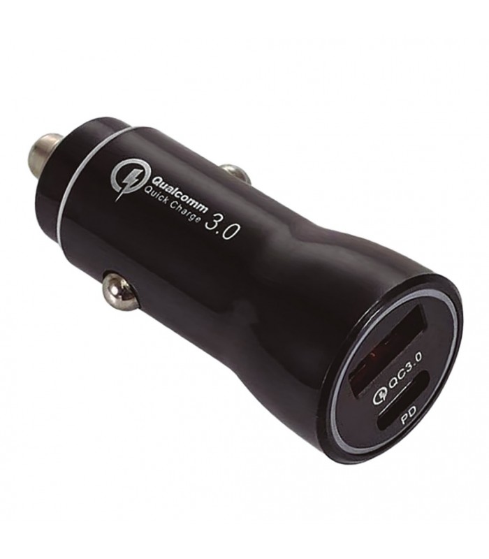 Cargador Mechero Coche a USB C + A QC 3.0 5V/3A 36W