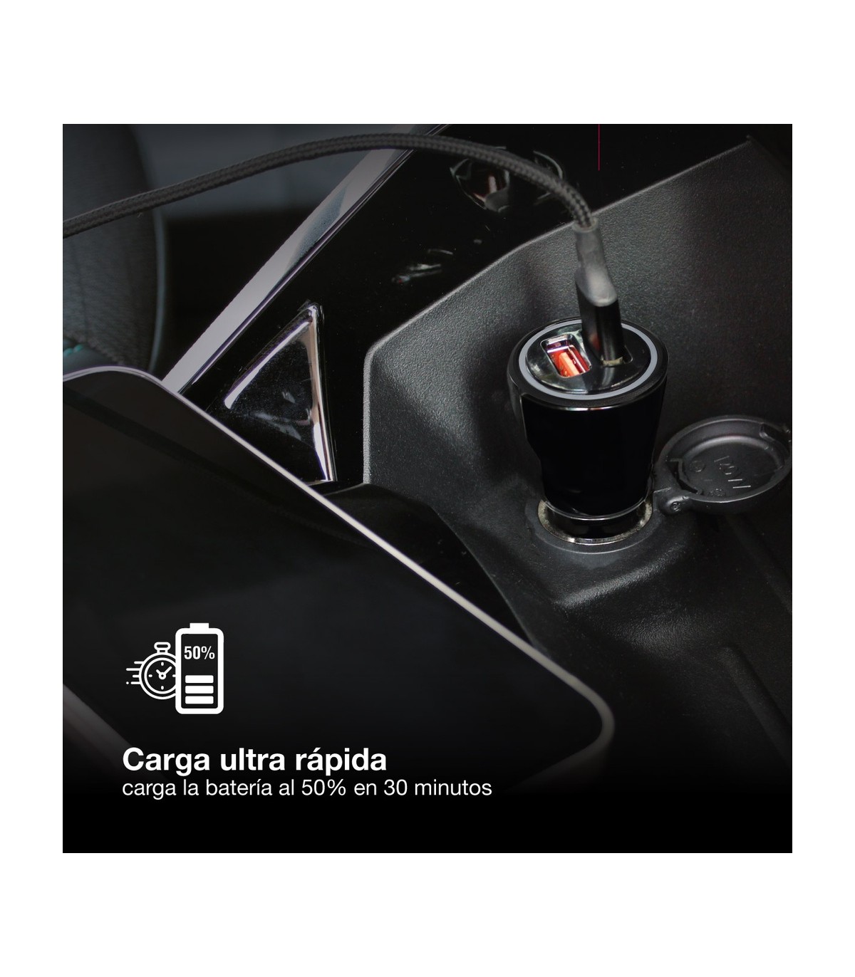 Cargador Mechero Coche a USB C + A QC 3.0 5V/3A 36W