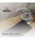 Cable USB Tipo A a USB Tipo C nylon trenzado 1,5M