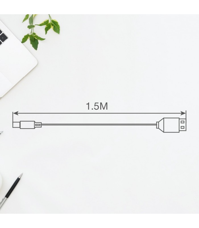 Cable USB Tipo A a USB Tipo C nylon trenzado 1,5M
