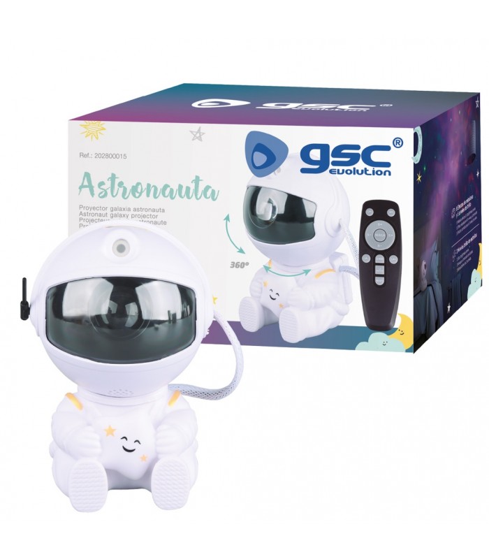 Luz de noche infantil LED Astronauta 3W RGB proyector galaxia