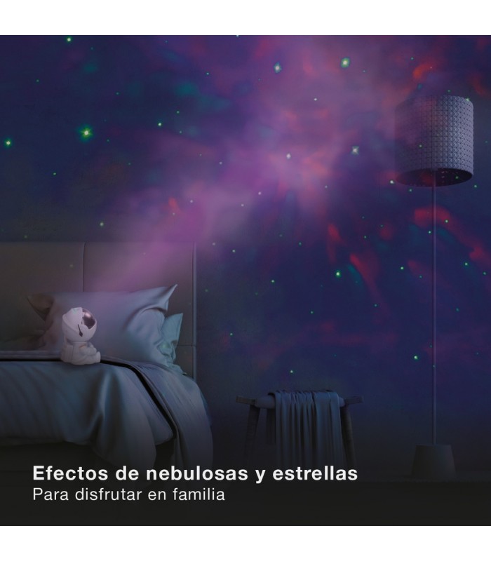 Luz de noche infantil LED Astronauta 3W RGB proyector galaxia