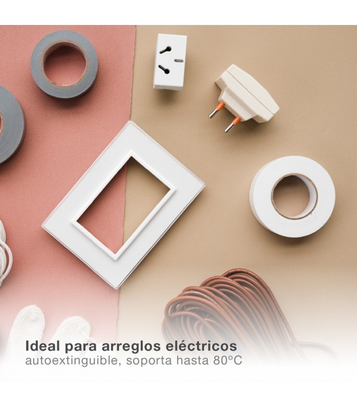 Cinta Aislante PVC 10m Blanca 19mm HANTUMS