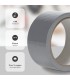Cinta americana impermeable Gris 50mm 10 Metros