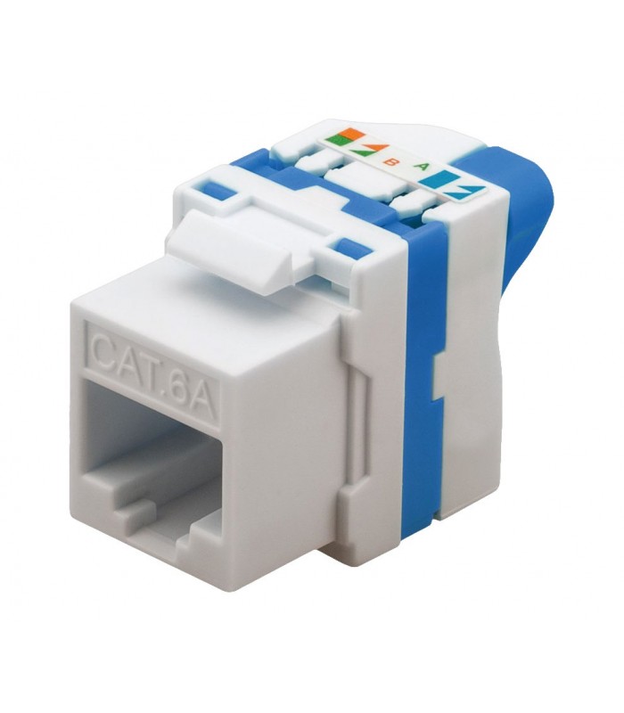 Conector Keystone RJ45 Cat6A UTP Hembra Tool-Less 180º