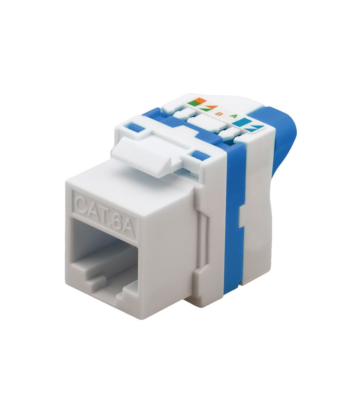 Conector Keystone RJ45 Cat6A UTP Hembra Tool-Less 180º