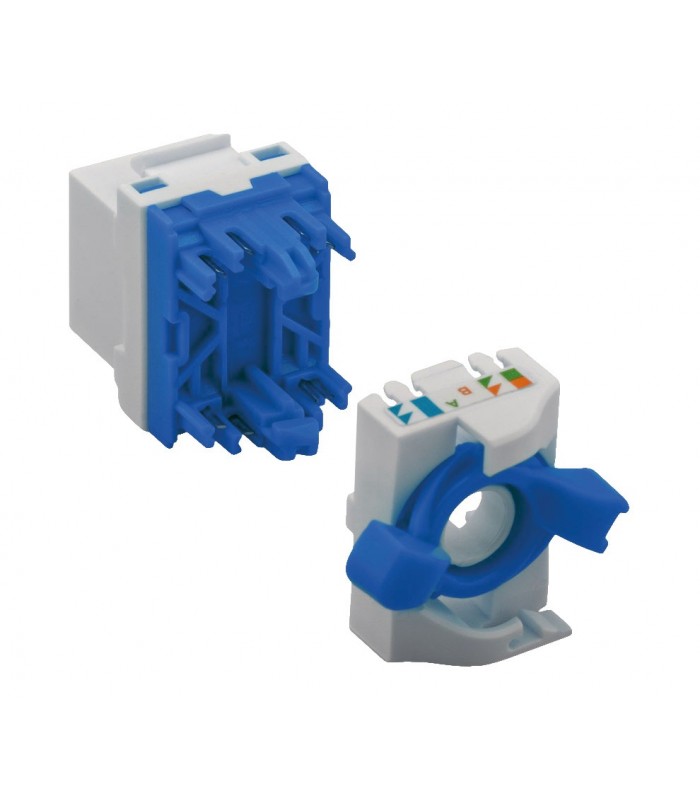 Conector Keystone RJ45 Cat6A UTP Hembra Tool-Less 180º