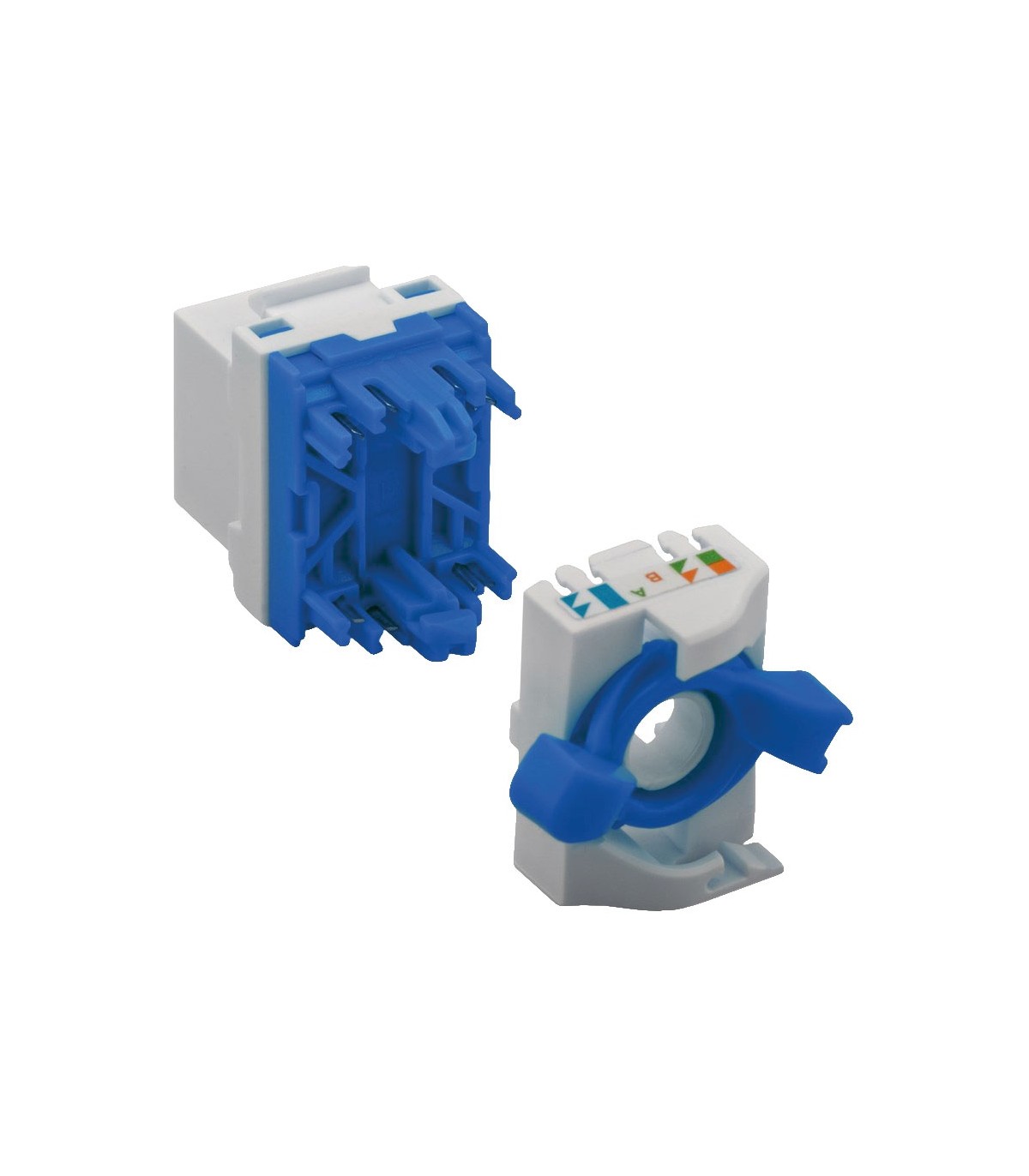 Conector Keystone RJ45 Cat6A UTP Hembra Tool-Less 180º