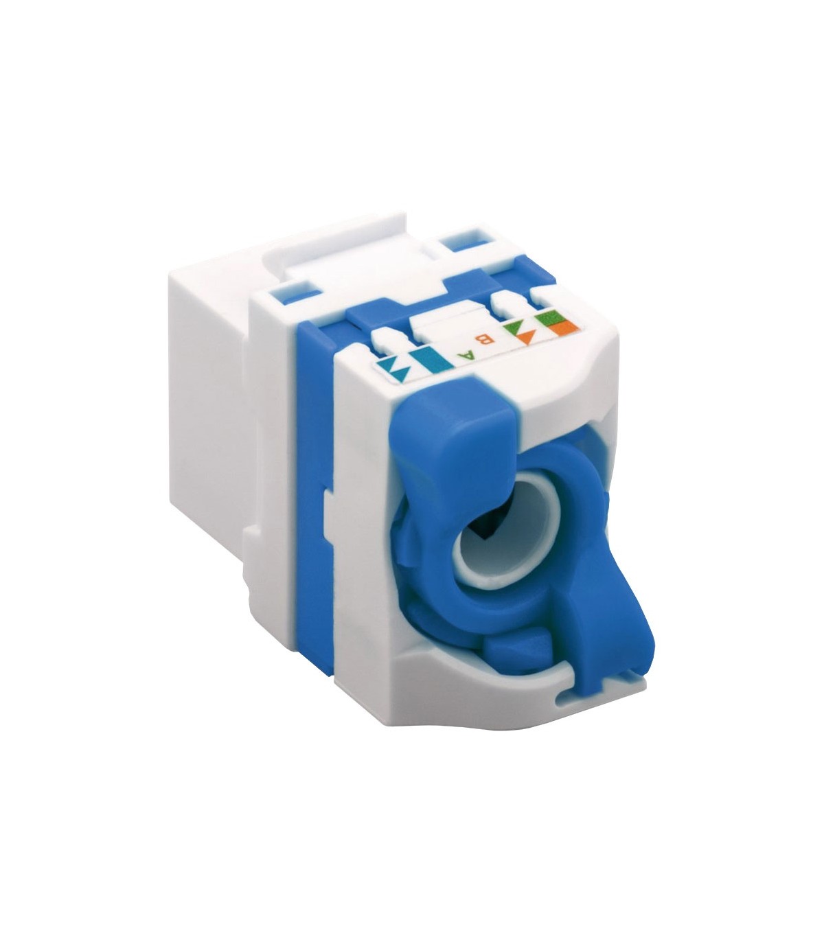 Conector Keystone RJ45 Cat6A UTP Hembra Tool-Less 180º