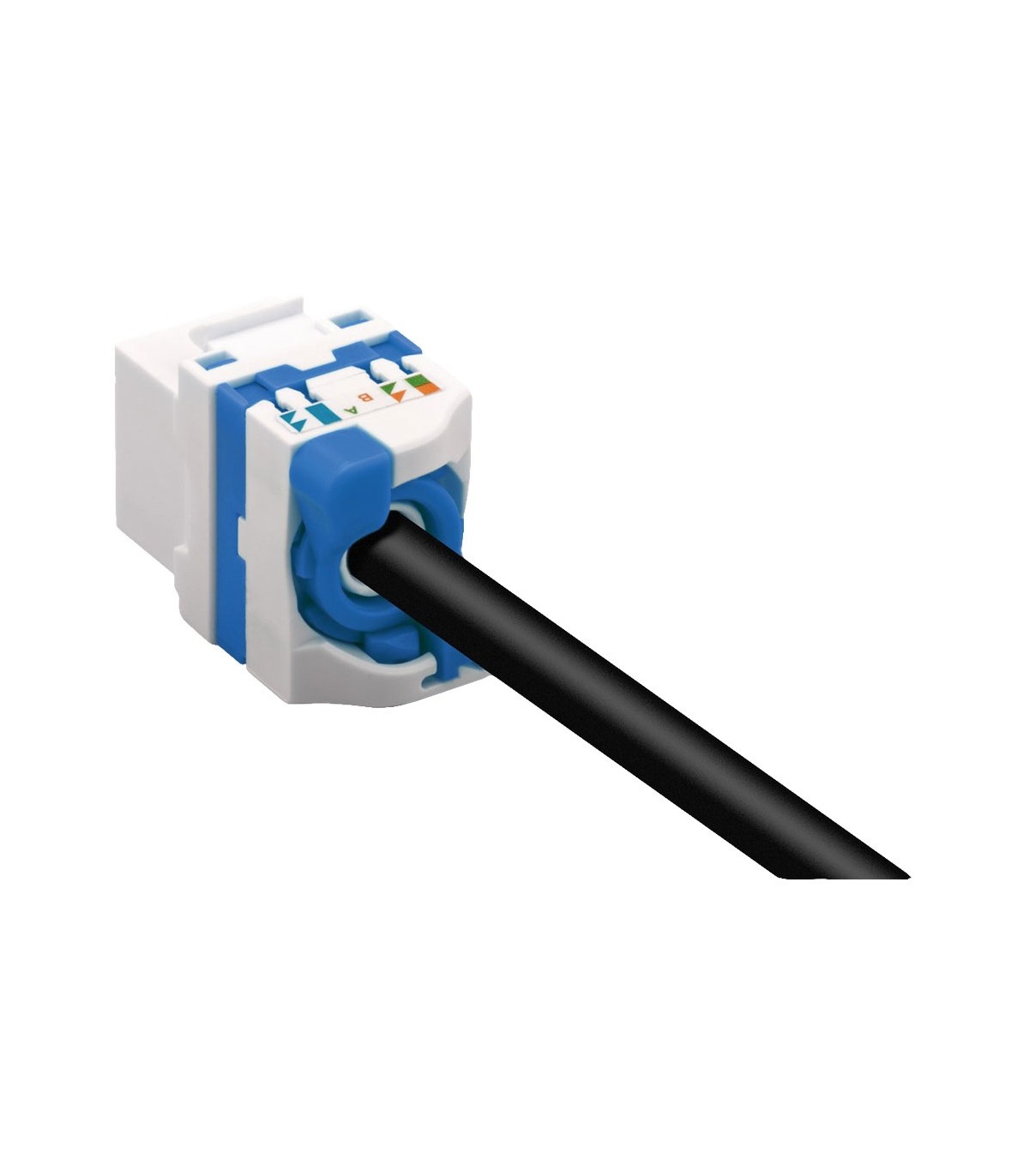 Conector Keystone RJ45 Cat6A UTP Hembra Tool-Less 180º