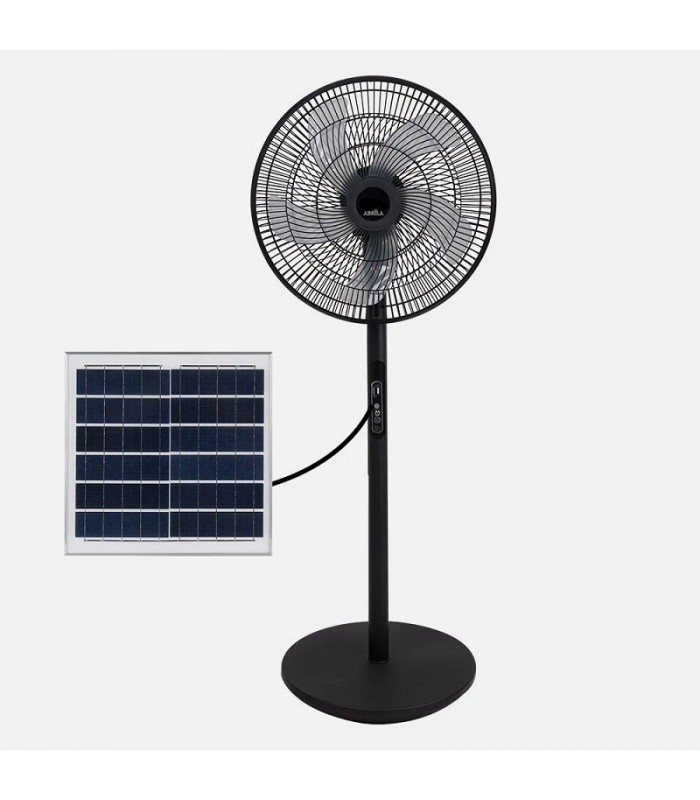 Ventilador de Pie Solar RIALTO 30W 41cm Negro