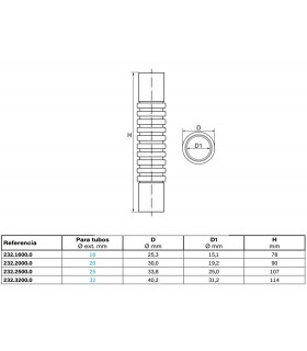 Curva flexible PVC Libre de Halógenos M-20