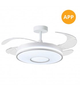 Ventilador de Techo ALICE APP DC 72W 6480Lm 4 Aspas CCT