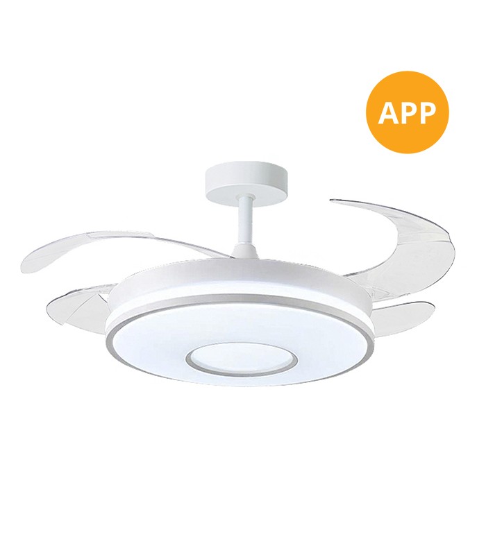 Ventilador de Techo ALICE APP DC 72W 6480Lm 4 Aspas CCT