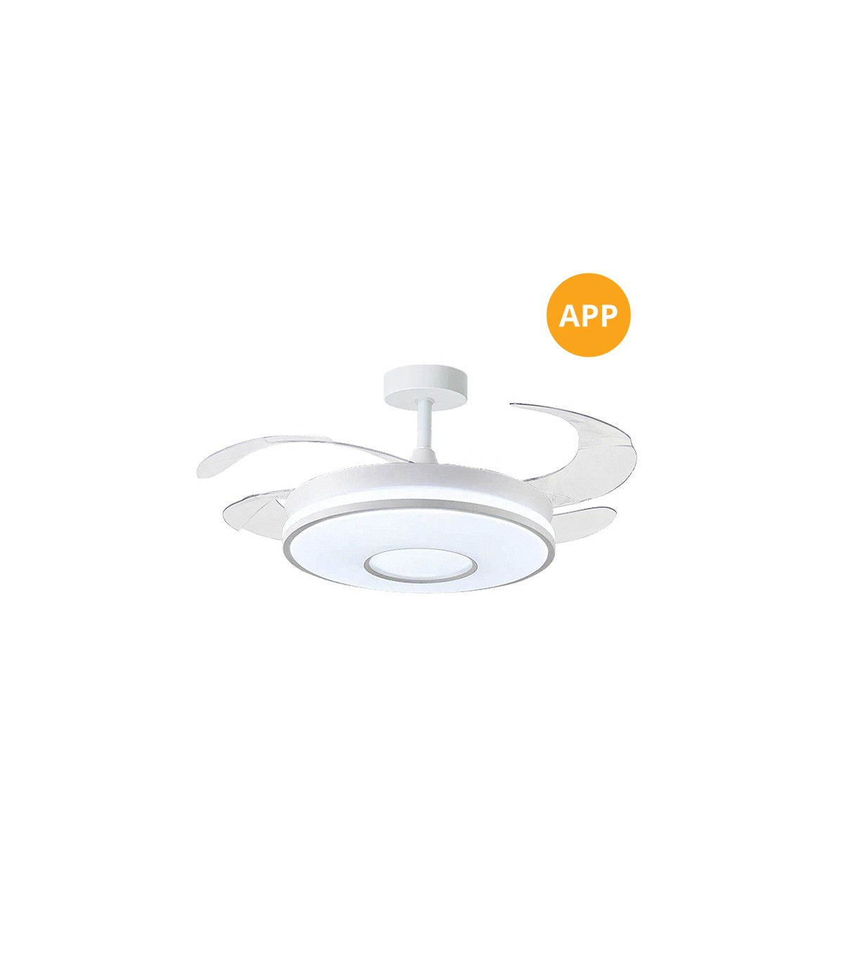 Ventilador de Techo ALICE APP DC 72W 6480Lm 4 Aspas CCT