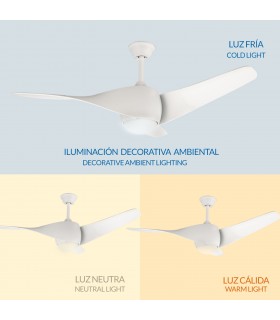 Ventilador de Techo BRUSSELS APP DC 18W 1800Lm 3 Aspas CCT